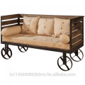 Sofa Side Rolling Metal With Wooden strip